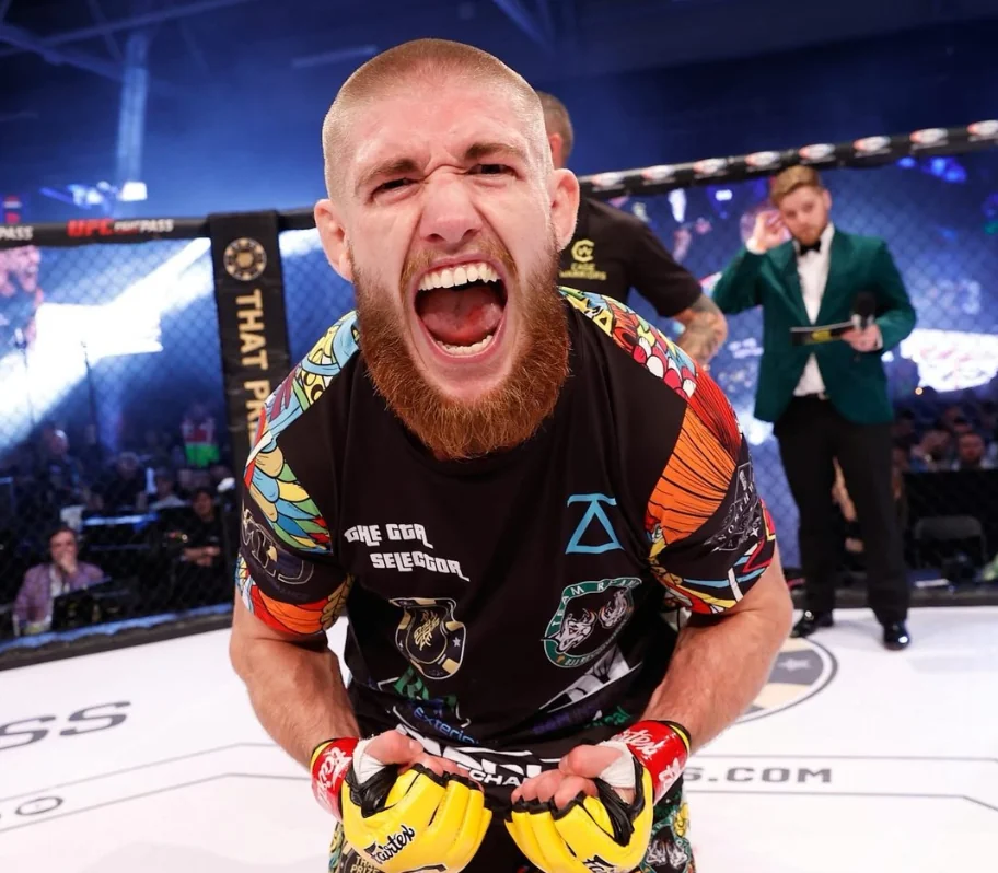 MMA athlete mouthguard wearing reference.