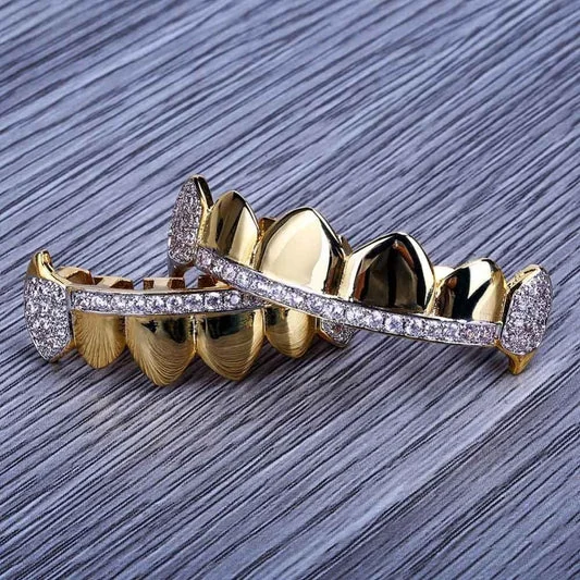 Fang-style custom grillz product detail.